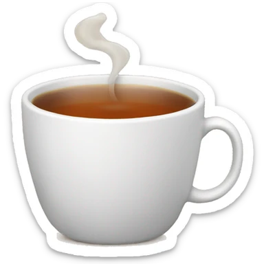 A cup of tea inside a chat  sticker