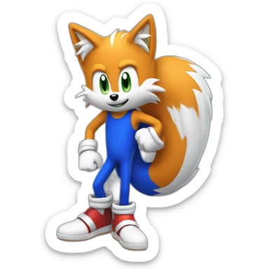 sonic with fox tail sticker