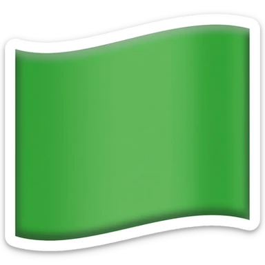 grøn vimpel til emoji med hvid baggrund sticker