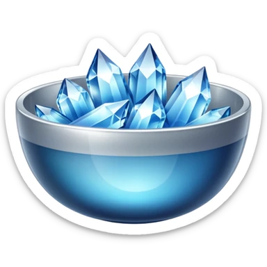 a bowl of crystal sticker