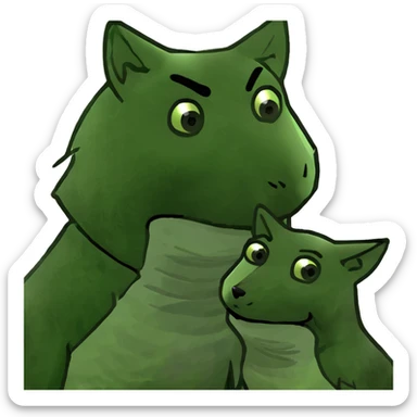 Wolf with super powers and princess sticker