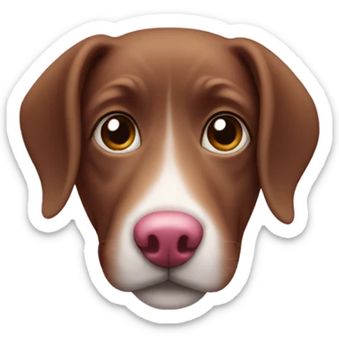 pink nose dog sticker