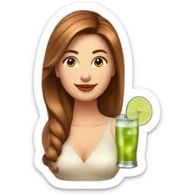 Belle femme boit un moscow mule sticker