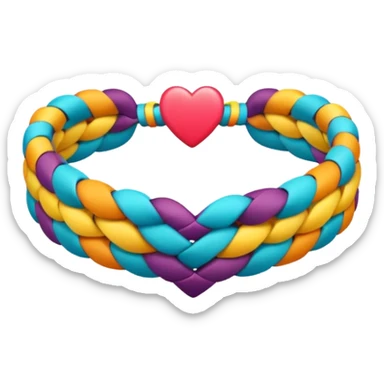 friendship bracelets heart sticker