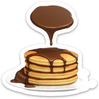 pancake with nutella muffin sticker