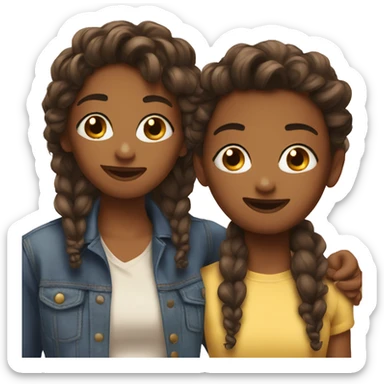 2 pretty best friends  sticker