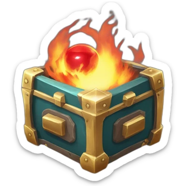 Pokemon Game LootCase Color Red Fire Flame Rich Treasure Legendary Epic Pokeballs and Pokemons Inside this have Shiny Glow sticker