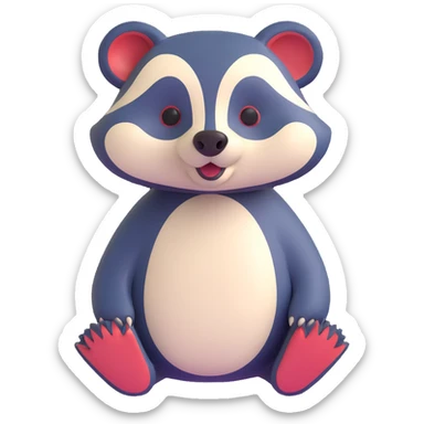 A sweet badger sticker