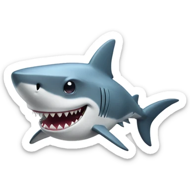 Shark with a top hat sticker