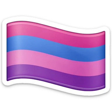 Straight flag combined with bisexual flag sticker