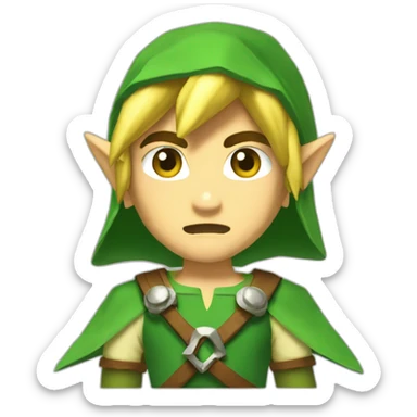 Link from the legend of zelda cdi sticker