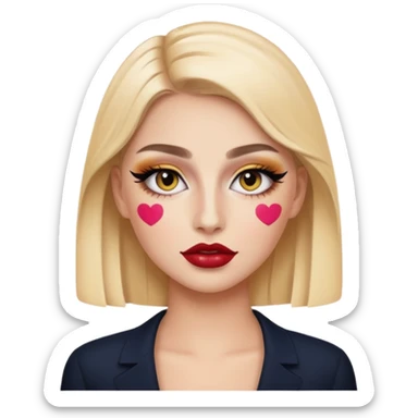 Emoji makeup Dior sticker