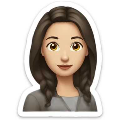 russian brunette woman sticker