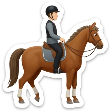 A horse with a rider sticker