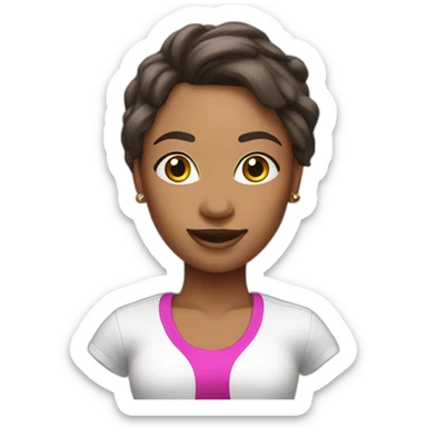 Zumba instructor small white sticker