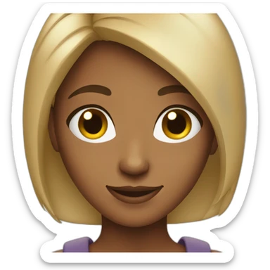 Friendly looking young woman sticker