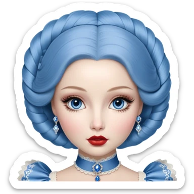 porcelain doll skin, large blue eyes with long lashes, fine details, olivia culpo as milady de winter, jinyoung shin art, refined nose, scarlet, dim light, by Maude Kaufman Eggemeyer, great digital art with details, by Scott Samuel Summers, ad image, ori and the blind, stunningly realistic sticker