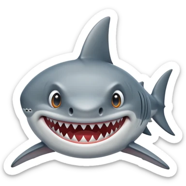 Shark peeping sticker
