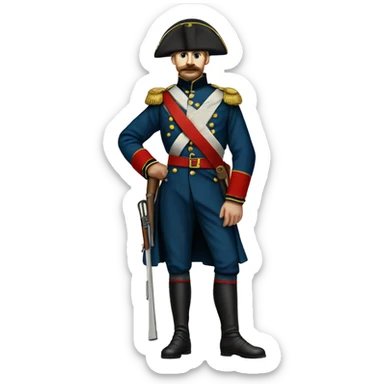 soldier in the Crimean War in full height sticker