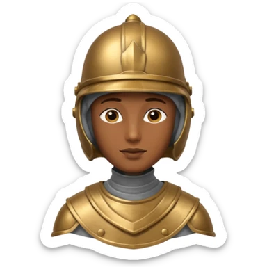 A portrait cast with tin sticker