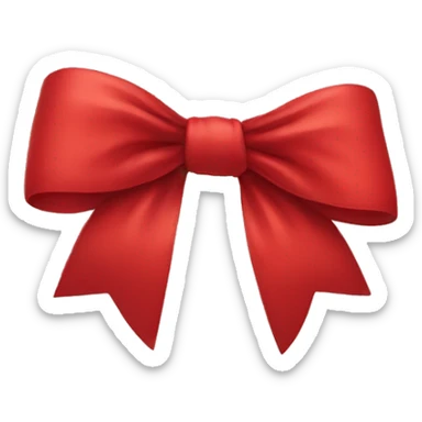 Red bow sticker