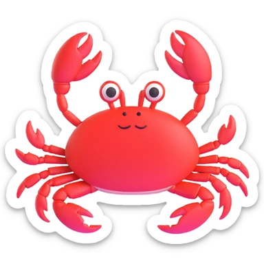 Sebastian the crab from The Little Mermaid sticker