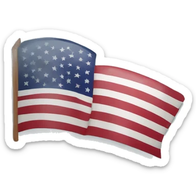 US flag seen through a magnifying glass sticker