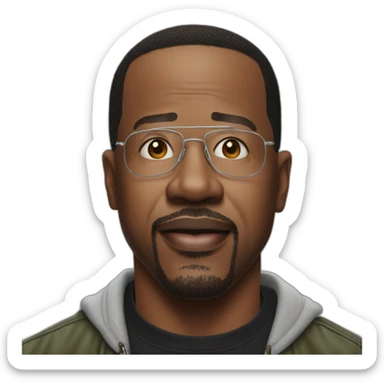 actor martin lawrence hyper realistic sticker