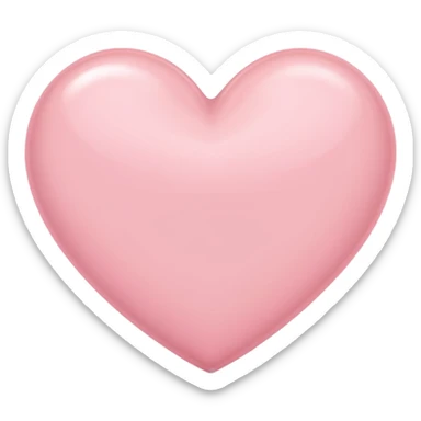 Pale pink heart sticker