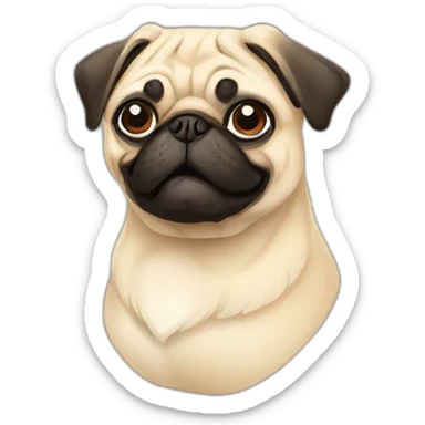 pug illustração sticker