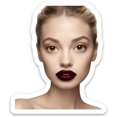 Dior dark red lip gloss sticker