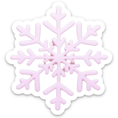 pastel pink snowflake  sticker