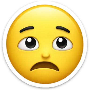 yellow emoji with tired face sticker