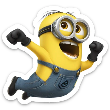 Minion doing a flip sticker