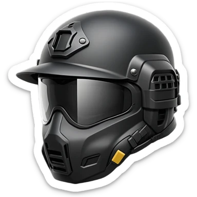 tactical helmet with visor inspired by Killa sticker