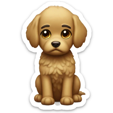 sad toy pudel sticker