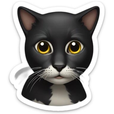 Esqueleto-gato-negro sticker