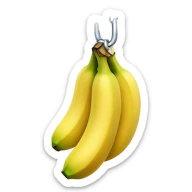 Bananas wrapped in a chain sticker