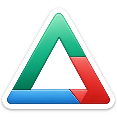 Red triangle green rectangle blue oval sticker