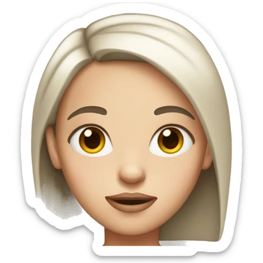 girl with MASSIVE forhead and no eyebrows sticker