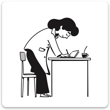 journalist taking notes sticker