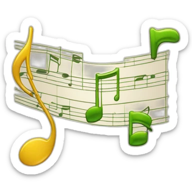 note de musique et dollars sticker