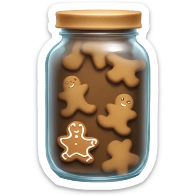 Jar of gingerbread cookies  sticker