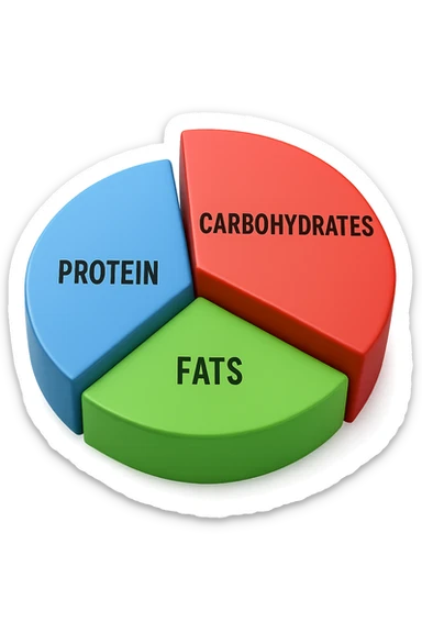 Piano A Macro nutrizionale GRAFICO in 3d sticker