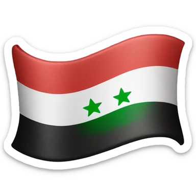 iraq flag with a cute bow on top sticker