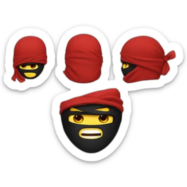 Ninja red sticker