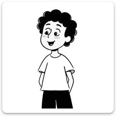 mixed-race girl with shaved curly black hair sticker