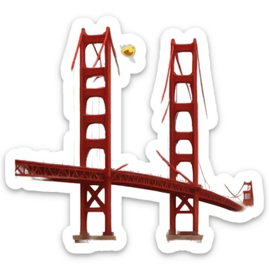 Golden Gate Bridge and thunderstorm  sticker