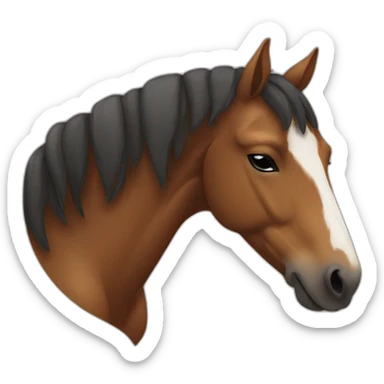 Horse sleeping sticker