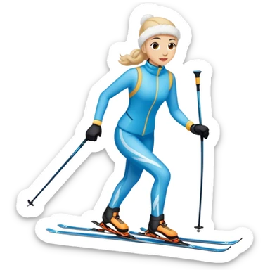 Cross country skiing  sticker
